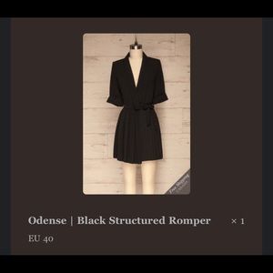 Black Structured Romper- Odense Size 40